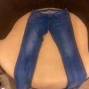 Blue distressed true religion jeans
